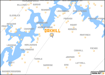 map of Oak Hill