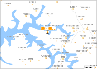 map of Oak Hill