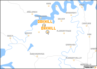 map of Oak Hill