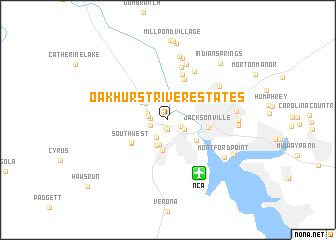 map of Oakhurst River Estates