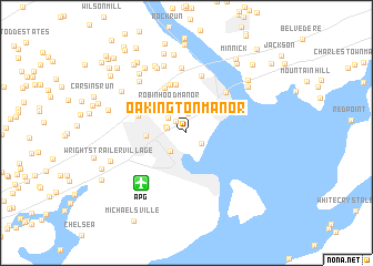 map of Oakington Manor