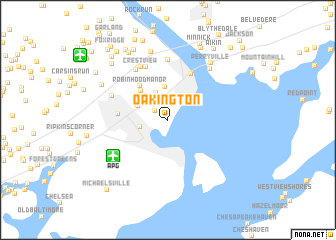 map of Oakington