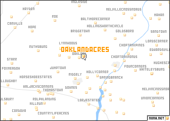 map of Oakland Acres