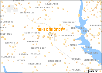 map of Oakland Acres