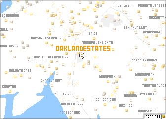 map of Oakland Estates