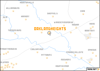 map of Oakland Heights