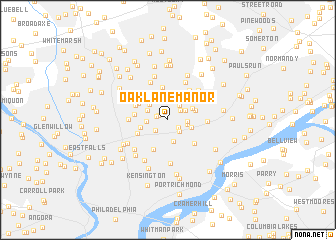 map of Oak Lane Manor