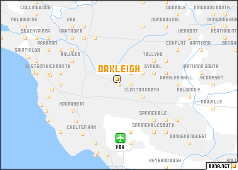 map of Oakleigh