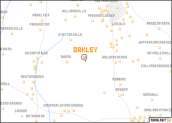 map of Oakley