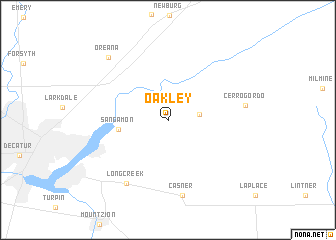 map of Oakley