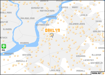map of Oaklyn