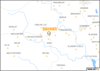 map of Oakman