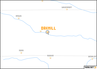 map of Oak Mill