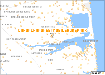 map of Oak Orchard West Mobile Home Park