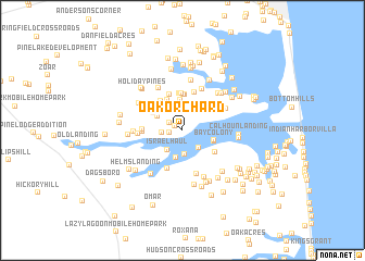 map of Oak Orchard