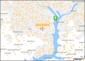 map of Oak Park