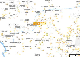 map of Oak Park