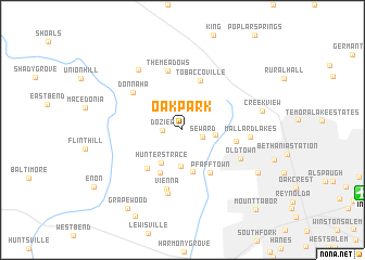 map of Oak Park