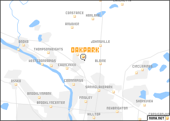 map of Oak Park