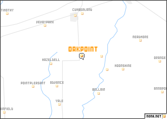 map of Oak Point