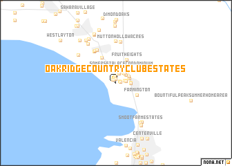 map of Oakridge Country Club Estates