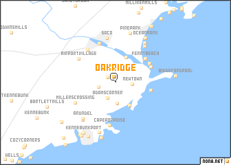 map of Oak Ridge