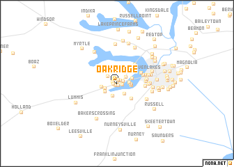 map of Oak Ridge