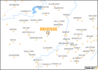 map of Oak Ridge