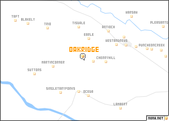 map of Oak Ridge