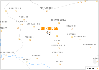 map of Oak Ridge