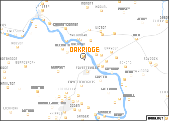 map of Oak Ridge