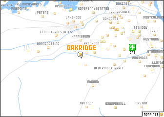 map of Oakridge