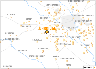 map of Oak Ridge