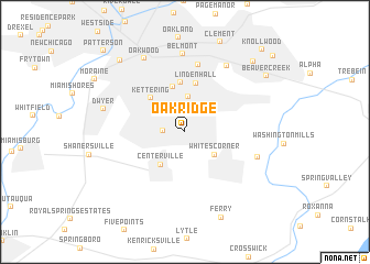 map of Oak Ridge