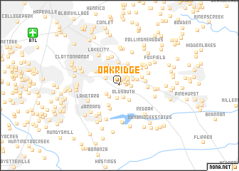 map of Oak Ridge