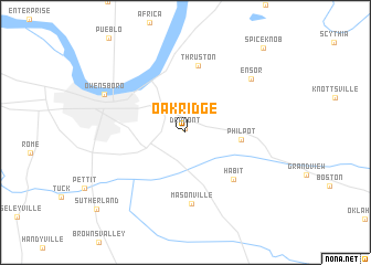 map of Oak Ridge