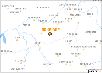 map of Oakridge