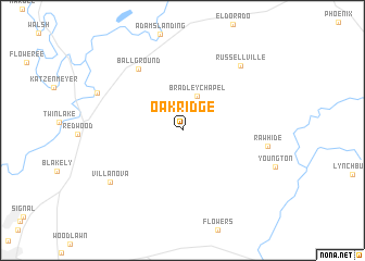 map of Oak Ridge