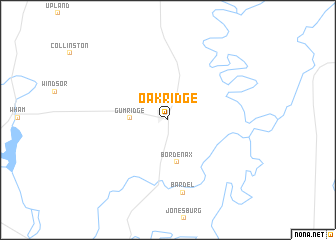 map of Oak Ridge