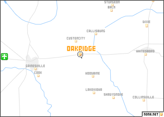 map of Oak Ridge