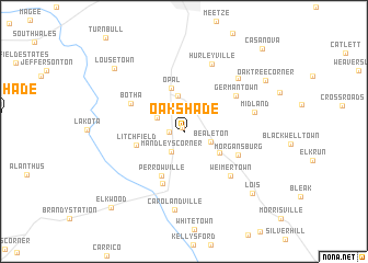 map of Oak Shade