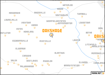 map of Oakshade