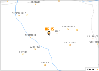 map of Oaks