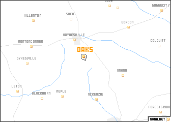 map of Oaks