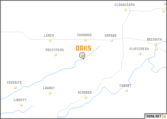 map of Oaks