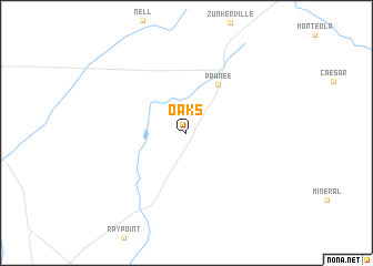 map of Oaks