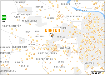 map of Oakton