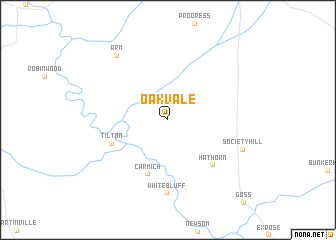 map of Oak Vale