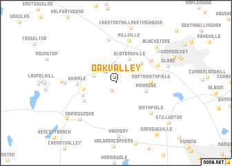 map of Oak Valley