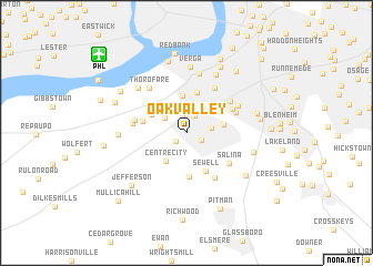 map of Oak Valley